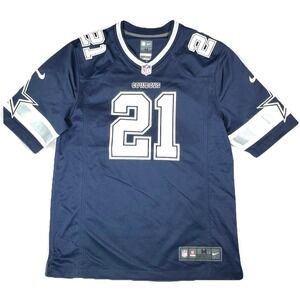 Nike On Field NFL Dallas Cowboys Ezekiel Elliott #21 Blue Jersey Men's Size M